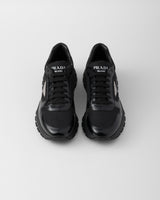 Basket Prada Noir en cuir brossé